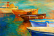 Boat Near The Shore 4 (PRT_904) - Canvas Art Print - 22in X 14in