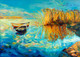 Boats Near The Shore (PRT_885) - Canvas Art Print - 21in X 15in