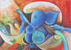 Musical Ganesha Painting (ART_3319_30677) - Handpainted Art Painting - 36in X 24in
