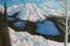 Snow Loaded Mountain Range (ART_976_13959) - Handpainted Art Painting - 36in X 24in