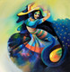 Nrityangana 1 (ART_3298_33119) - Handpainted Art Painting - 36in X 36in