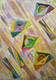 The Flying Pyramids and Bars (ART_5675_33354) - Handpainted Art Painting - 10in X 14in