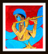 Krishna Basari - 14in X 15in (Border Framed),ART_PHME42_1415,Artist Paresh More - Buy Online painting in india