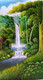 Vertical Waterfall - 1 (ART_5368_33844) - Handpainted Art Painting - 17in X 28in