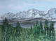 SNOWY MOUNTAINS (ART_5717_34035) - Handpainted Art Painting - 14in X 11in