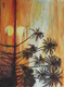 SERENE SUNSET (ART_5717_34024) - Handpainted Art Painting - 14in X 11in