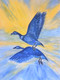 Flying Birds (ART_1559_13291) - Handpainted Art Painting - 11in X 15in