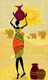 The Tribal Lady 1 (PRT_992) - Canvas Art Print - 21in X 35in