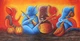 Musical Ganesha (ART_3319_34347) - Handpainted Art Painting - 48in X 24in