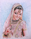 The Bride (ART_6013_34928) - Handpainted Art Painting - 20in X 26in