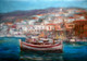 Boats On The Island Harbor 8 (PRT_1097) - Canvas Art Print - 30in X 21in