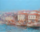Boats On The Island Harbor 9 (PRT_1098) - Canvas Art Print - 26in X 21in
