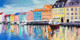 Beautiful Scene Across The Harbor (PRT_1122) - Canvas Art Print - 43in X 21in