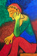 Thinking (ART_6160_35434) - Handpainted Art Painting - 24in X 36in