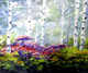 Forest & Flowers Garden (ART_1232_14227) - Handpainted Art Painting - 18in X 23in