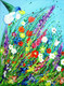 Flower Parade (ART_6210_35691) - Handpainted Art Painting - 20in X 26in