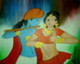 Krishna Radha (ART_6210_35688) - Handpainted Art Painting - 16in X 24in