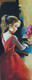 Cute Little Girl feels Happy (ART_6168_36458) - Handpainted Art Painting - 16in X 40in