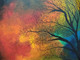 The burning sky (ART_5743_36750) - Handpainted Art Painting - 24in X 18in (Framed)