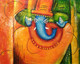 Ganesha abstract art (ART_5620_37271) - Handpainted Art Painting - 32in X 26in