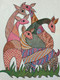 Gond Art7 (ART_6495_37485) - Handpainted Art Painting - 8in X 6in