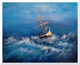 Stormy Seas (ART_6558_37663) - Handpainted Art Painting - 16in X 14in (Framed)