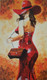 Dazzling Lady (ART_6545_37720) - Handpainted Art Painting - 18in X 30in