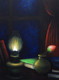 Midnight Love (ART_464_37791) - Handpainted Art Painting - 24in X 32in