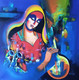BHAKTI (ART_6663_38320) - Handpainted Art Painting - 26in X 26in