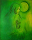 Romantic Girl With Nature Medium (ART_6662_38411) - Handpainted Art Painting - 30in X 42in