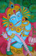 Krishna (ART_5791_38648) - Handpainted Art Painting - 11in X 18in