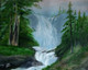 Forest landscape oil on canvas (ART_6688_38673) - Handpainted Art Painting - 22in X 18in