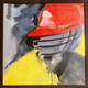 Cricket Helmet (ART_5814_38586) - Handpainted Art Painting - 23in X 23in