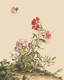 Beautiful Flowers And Butterfly  (PRT_1181) - Canvas Art Print - 27in X 34in