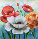 Flower paiting (ART_6706_39214) - Handpainted Art Painting - 18in X 18in