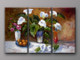 flower, flowers, flower vase, three vases, lilies, lily, still life, still life flower, still life vase