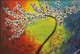 Vivacious Bloom (ART_65_7021) - Handpainted Art Painting - 24in X 17in (Framed)