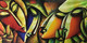 Faces painting  (ART_6706_40482) - Handpainted Art Painting - 48in X 24in