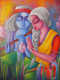 || AFFECTION || (ART_1323_39861) - Handpainted Art Painting - 18in X 20in