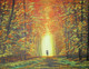 Forest walk (ART_6952_40531) - Handpainted Art Painting - 18in X 14in