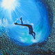 Deep Blue (ART_6584_37809) - Handpainted Art Painting - 48in X 48in