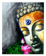 Buddha (ART_6998_40865) - Handpainted Art Painting - 10in X 12in