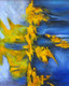 Blue And Yellow Abstract (PRT_1608) - Canvas Art Print - 27in X 34in