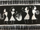 Warli Painting on black chart paper (ART_4320_33886) - Handpainted Art Painting - 20in X 18in