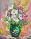 White Lilies (ART_6178_41843) - Handpainted Art Painting - 12in X 18in