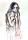 INDIAN LADY  24 (ART_6373_40647) - Handpainted Art Painting - 22in X 30in