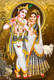 Radha Krishna 08 (PRT_1718) - Canvas Art Print - 28in X 42in