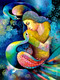 Fantasy of beauty 2  (ART_3298_42319) - Handpainted Art Painting - 36in X 48in