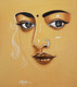 Woman face painting (ART_7104_42508) - Handpainted Art Painting - 15in X 17in