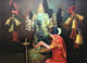 Lord Ganesha with lady and bells (ART_6706_42671) - Handpainted Art Painting - 36in X 24in